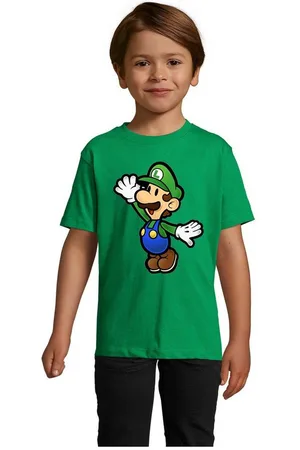 Blondie & Brownie T-Shirt Kinder Jungen & Mädchen Luigi Super Retro Konsole Mario Peach Yoshi in vielen Farben - Verkäufer: Hubihu