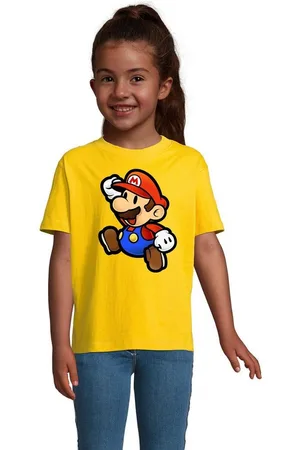 Blondie & Brownie T-Shirt Kinder Jungen Mädchen Mario Retro Gaming Konsole Luigi Yoshi Super in vielen Farben - Verkäufer: Hubihu