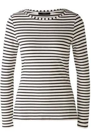 Oui Langarmshirt SUMIKO Langarmshirt elastische Cotton-Modalmischung - Verkäufer: