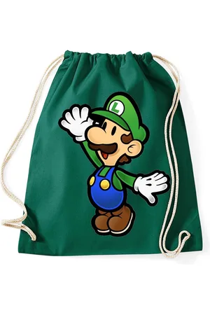 Blondie & Brownie Turnbeutel aus Baumwolle Luigi Retro Konsole Mario Peach Yoshi Gaming - Verkäufer: Hubihu