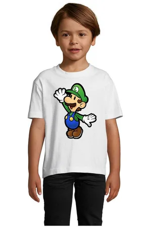 Blondie & Brownie T-Shirt Kinder Jungen & Mädchen Luigi Super Retro Konsole Mario Peach Yoshi in vielen Farben - Verkäufer: Hubihu