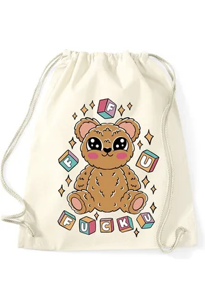 Youth Designz Turnbeutel F*ck you Teddy Baumwoll Tasche Turnbeutel, mit Teddybär Print - Verkäufer: EmDa Trading GmbH