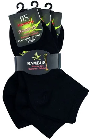 RS Harmony Kurzsocken Bambus Viskose Kurzschaftsocken Kurzstrumpf Quartersocken Übergröße (3 Paar) - Verkäufer: foot-art