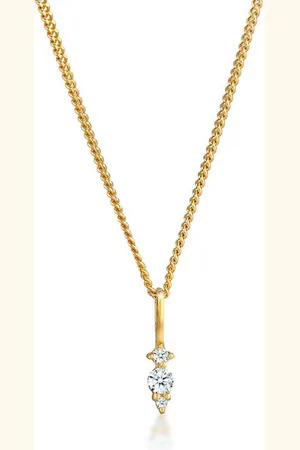 Elli DIAMONDS Kette mit Anhänger Diamant (0.05 ct) Brillant Klassik 585 Gelbgold, Diamant - Verkäufer: JULIE & GRACE GmbH
