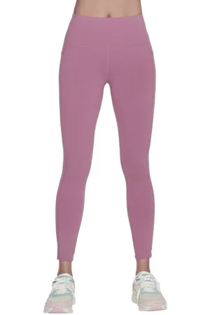 Gerippte Leggings mit hohem Baumwollanteil, ausgestelltem Bein und