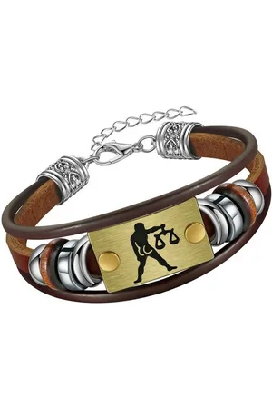 Firetti Armband Schmuck Geschenk Armschmuck Armkette Edelstein Sternzeichen, Made in Germany - mit Hämatit - mit Holzimitat