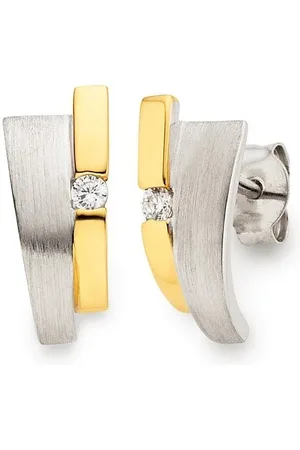 Bruno Banani Paar Ohrstecker Schmuck Geschenk Silber 925 Ohrschmuck Ohrringe Glitzerstein, mit Zirkonia (synth)
