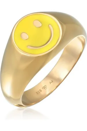 Kuzzoi Siegelring Herren Siegelring Smiling Emaille 925 Silber - Verkäufer: JULIE & GRACE GmbH