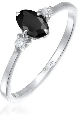 Elli Fingerring Zirkonia Oval Verlobung 925 Silber, Verlobungsring - Verkäufer: JULIE & GRACE GmbH