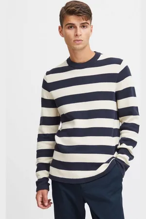 Casual Friday Strickpullover CFKarl striped crew neck knit basic Strickpullover mit Struktur - Verkäufer: meinemarkenmode