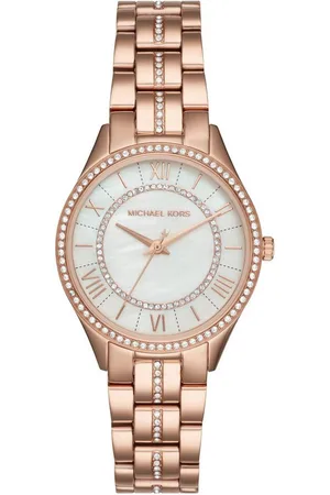 Michael Kors Quarzuhr LAURYN MK3716, Armbanduhr, Damenuhr, analog, Edelstahlarmband