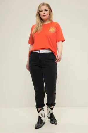 STUDIO UNTOLD Funktionshose Mom-Jeans sichtbarer Anzug-Bund 5-Pocket - Verkäufer: Popken Fashion Group