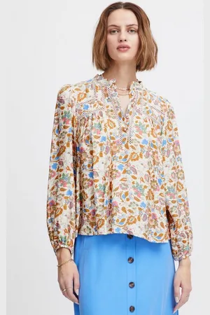 Atelier Rêve Langarmbluse IRAVRIL LS florale Bluse mit Bordüre - Verkäufer: meinemarkenmode