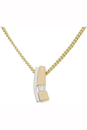 JuwelmaLux Kettenanhänger Anhänger Gelb- und Weißgold 585/000 (14 Karat) mit Brillant (1-tlg), Schmuckanhänger - Verkäufer: Juwelier-Bacak