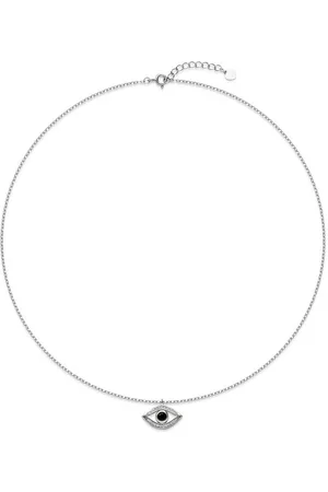 Materia Kette mit Anhänger Auge / Evil Eye mit Zirkonia längenverstellbar 41,5-44,5cm CO-39, 925 Sterling Silber - Verkäufer: Schmuck