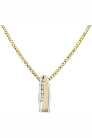 JuwelmaLux Kettenanhänger Anhänger Gelb- und Weißgold 585/000 (14 Karat) mit Brillant (1-tlg), Schmuckanhänger - Verkäufer: Juwelier-Bacak