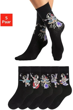H.I.S Socken (Packung, 5-Paar) mit Astronaut-Motiven