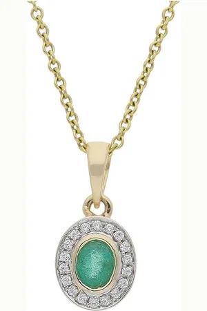 JuwelmaLux Kettenanhänger Anhänger 333/000 (8 Karat) Gold mit Smaragd und Zirkonia JL (1-tlg), Schmuckanhänger - Verkäufer: Juwelier-Bacak