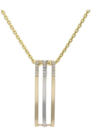 JuwelmaLux Kettenanhänger Anhänger 585/000 (14 Karat) Gold und Weißgold mit Brillante (1-tlg), Schmuckanhänger - Verkäufer: Juwelier-Bacak