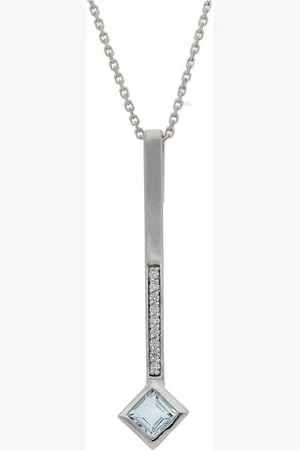 JuwelmaLux Kettenanhänger Anhänger 333/000 (8 Karat) Weißgold mit Blautopas JL39-02-0 (1-tlg), Schmuckanhänger - Verkäufer: Juwelier-Bacak