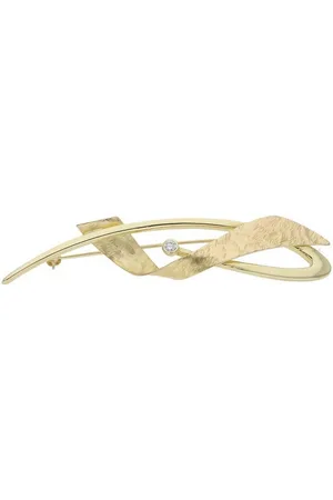 JuwelmaLux Brosche Brosche 375/000 (9 Karat) Gold mit synth Zirkonia JL30-01-3 - Verkäufer: Juwelier-Bacak