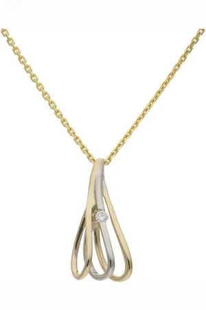 JuwelmaLux Kettenanhänger Anhänger 585/000 (14 Karat) Gold und Weißgold mit Brillante (1-tlg), Schmuckanhänger - Verkäufer: Juwelier-Bacak