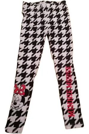Disney Leggings Minnie Maus Leggings, -weiß kariert mit Schriftzug und Minnie - Verkäufer: kaufhaus-chemnitz