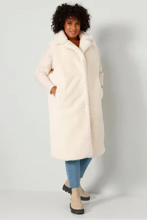 Angel of Style Steppweste Long-Teddyweste Straight Fit Revers Druckknöpfe - Verkäufer: Popken Fashion Group