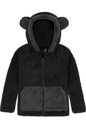 Normani Fleecejacke Kinder Teddy Jacke „Barvas“ Winterjacke Übergangsjacke Sherpajacke mit Kapuze und Ohrem - Verkäufer: