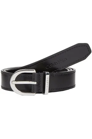 Calvin Klein Ledergürtel ROUND BUCKLE LOGO LOOP BELT 2.5