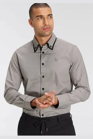 Bruno Banani Langarmhemd Button Down Kragen