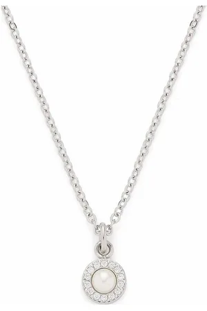 Leonardo Kette mit Anhänger Halskette Isa, 023346, 023348, mit Glasstein oder Glasperle und Zirkonia (synth)