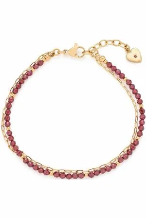Leonardo Armband Herz, Anka, 023229, mit Granat, Glasstein