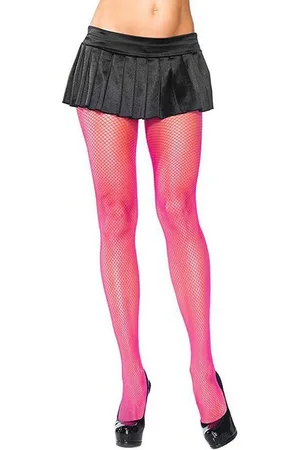 Leg Avenue Feinstrumpfhose Klassische Netzstrumpfhose Hot tights in hot pink - Verkäufer: MASKWORLD