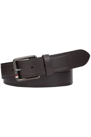 Tommy Hilfiger Ledergürtel CASUAL 3.5 mit Metall-Label an der Schließe