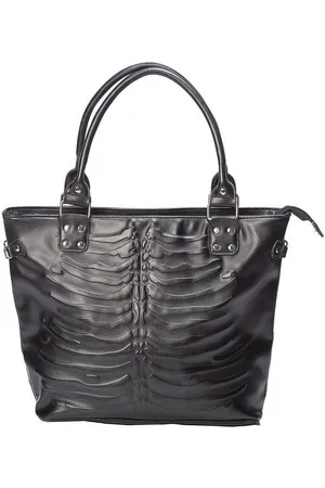 Banned Retro Shopper Vespera Emboss Shopper, Gothic Skelett Ribcage - Verkäufer: Schompi Trading e.K.