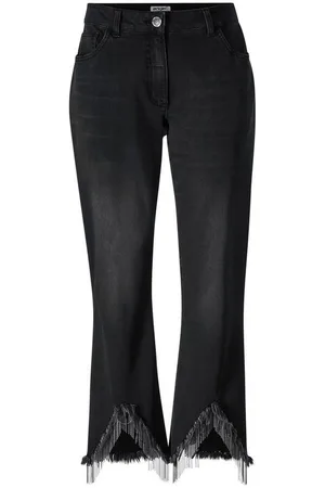 Angel of Style Regular-fit-Jeans 3/4-Jeans Schlag mit Zierketten 5-Pocket - Verkäufer: Popken Fashion Group