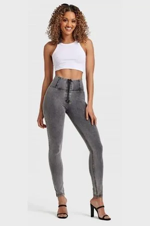 Freddy Jeansjeggings WR.UP® Damen Push-Up Jeans High Waist Super Skinny - Grau - Verkäufer: Gio Milano