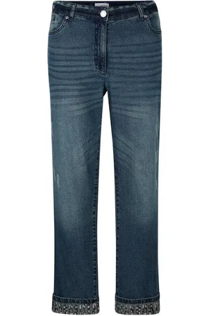 Miamoda Regular-fit-Jeans Jeans Regular Fit bedruckter Umschlag 5-Pocket - Verkäufer: Popken Fashion Group