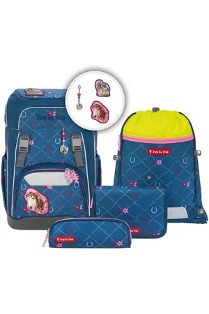 STEP BY STEP Schulranzen Schulranzen GIANT Horse Lima Set 5-teilig (5-teilig), 1. - 4. Klasse, ergonomisch, Easy-Grow-System - Verkäufer: DSBO