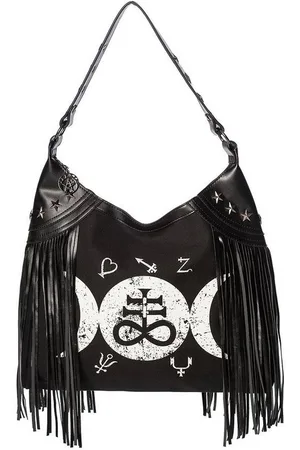 Banned Retro Shopper Tempest Fringe Hobo, Gothic Lunar Mond Fransen Tasche - Verkäufer: Schompi Trading e.K.