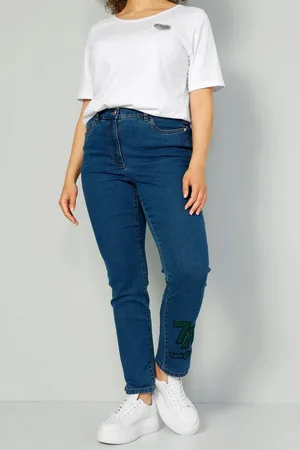 Miamoda Regular-fit-Jeans Jeans Slim Fit Saum-Patch 5-Pocket - Verkäufer: Popken Fashion Group