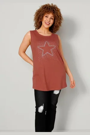 Miamoda Longtop Top Ziersteinchen-Stern Rundhals - Verkäufer: Popken Fashion Group
