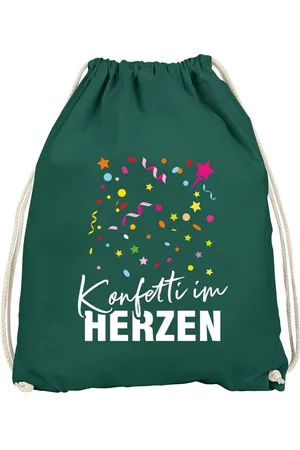 MoonWorks Turnbeutel Turnbeutel Fasching Karneval Konfetti im Herzen Spruch lustig - Verkäufer: Akowi