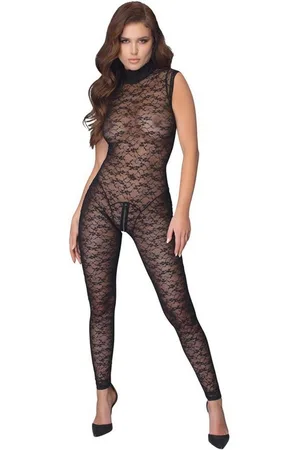 Cottelli Collection Bodystocking Transparenter Spitzen-Overall Bodystocking- (1 St) Ärmelloser Overall aus Spitze - Verkäufer: Sandritas