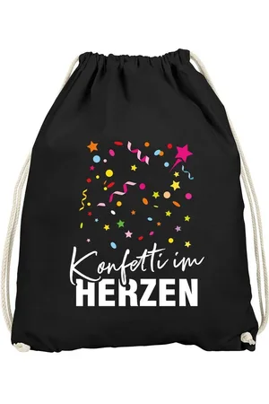 MoonWorks Turnbeutel Turnbeutel Fasching Karneval Konfetti im Herzen Spruch lustig - Verkäufer: Akowi