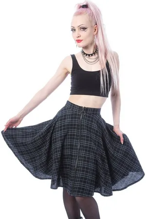 Heartless A-Linien-Rock Isadora Kariert Punk Karo Goth Tartan A- Linie - Verkäufer: Schompi Trading e.K.