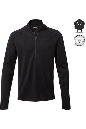 Craghoppers Langarmshirt - Herren Merino Langarm Shirt mit RV Kragen Expert Merino - Verkäufer: hive outdoor