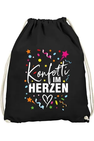 MoonWorks Turnbeutel Turnbeutel Fasching Karneval Konfetti im Herzen Spruch lustig - Verkäufer: Akowi
