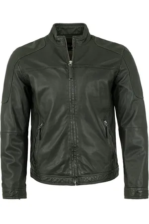 Jilani Lederjacke Cali - Herren Lederjacke Lammnappa dunkelgrün - Verkäufer: Lederjacken24